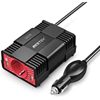BESTEK Inversor de Corriente 300W para Coche Convertidor con 1 Toma 12V a 220V-230V y 2 Puertos USB Adaptador de Mechero…
